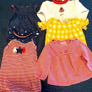 6-9M girl Bundle.    Pants, onsies, sleepers, rompers